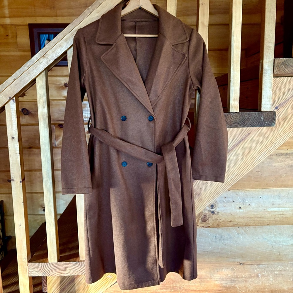 Never worn brown topcoat